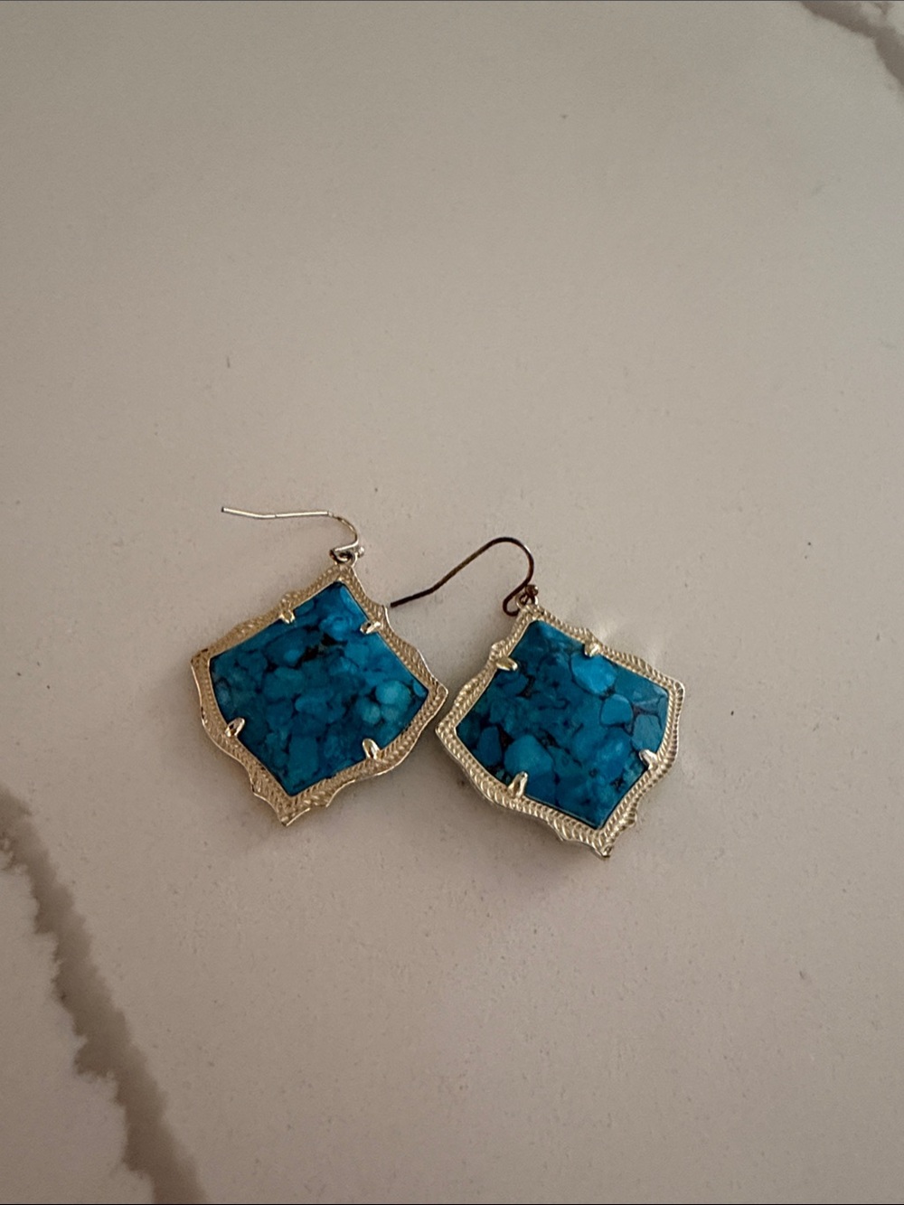 Kendra Scott Blue Turquoise-Style Drop Earrings